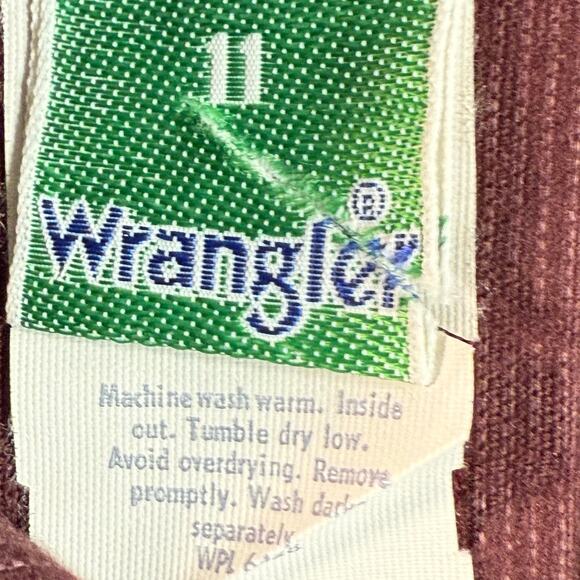 Vintage 80s Wrangler Burgundy Corduroy A-Line Skirt Women’s 11 Western 26” Waist - Picture 5 of 10